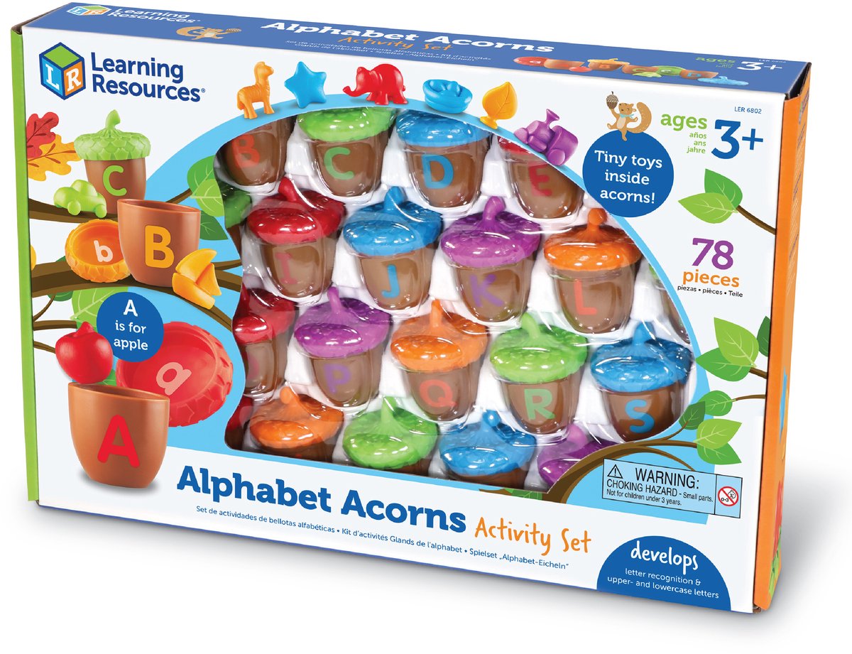 Ensemble d'activités sur les glands de l'alphabet des ressources d'apprentissage - 3+