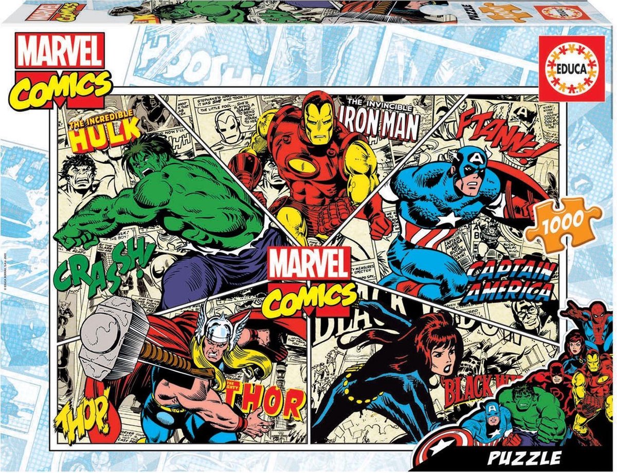 Puzzle éducatif Marvel - comics 1000 pièces