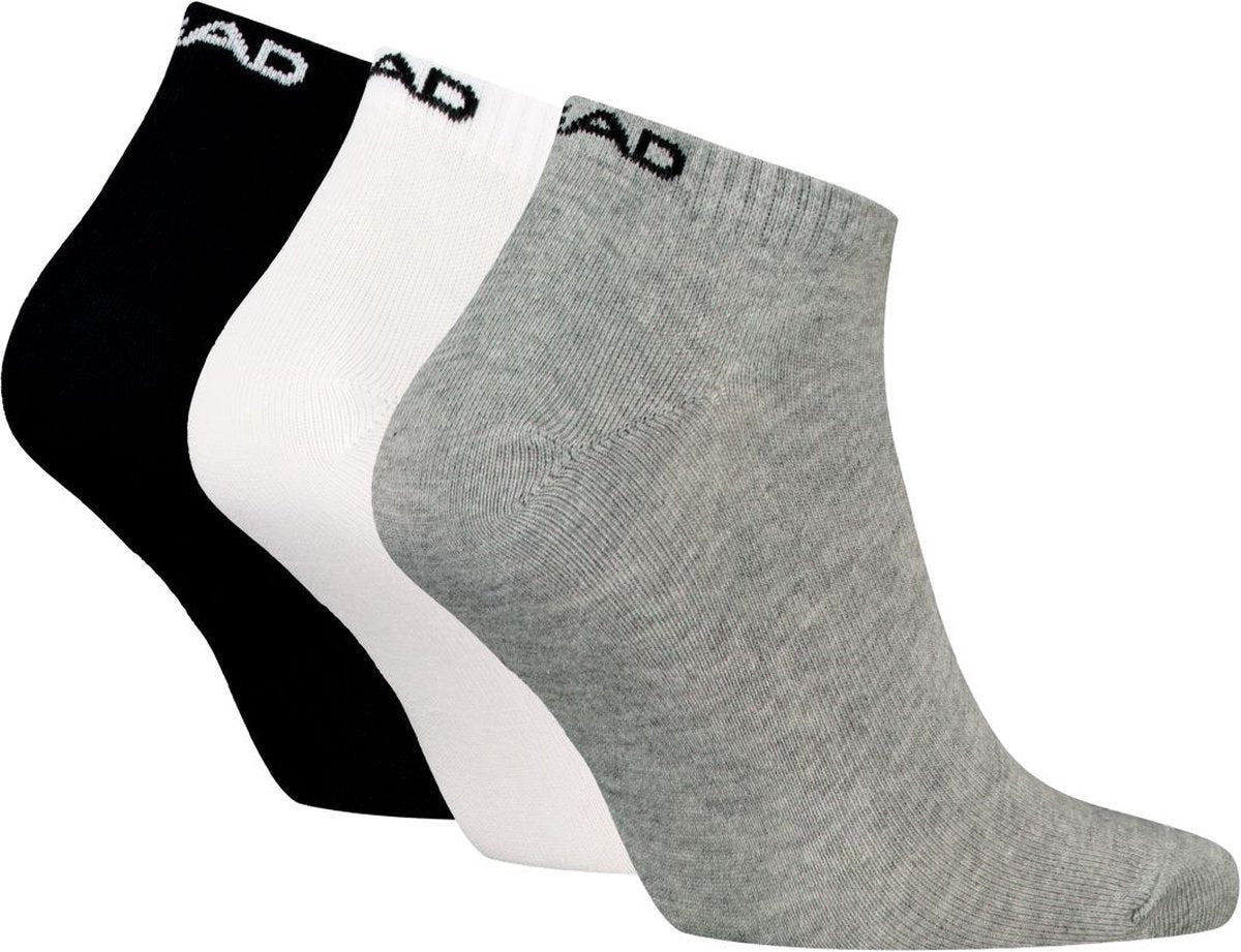 Head - unisexe - chaussettes pour baskets tous sports - entraînement - paquet de 3 - taille 35-38