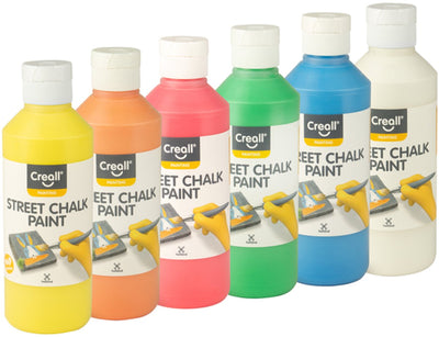 Creall peinture à la craie pour trottoir peinture à la craie 6 couleurs 250ml