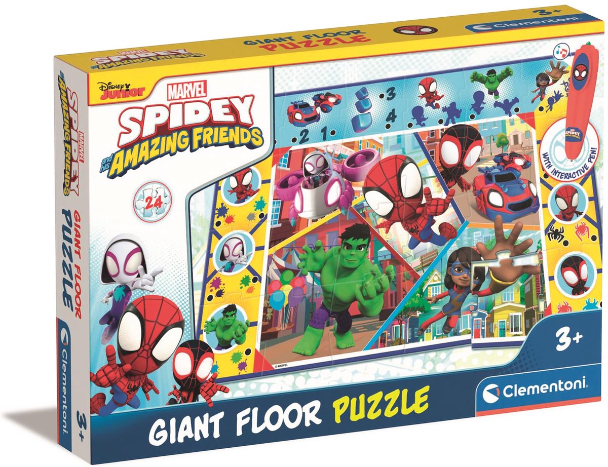 Puzzle de sol de Clementoni Grand interactif - Spidey