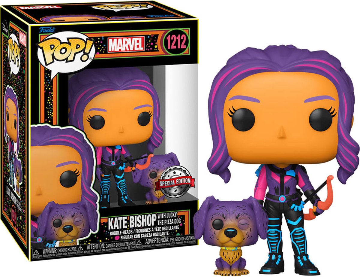 Funko-pop ! merveille : hawkeye (2021) - Kate Bishop avec Lucky Blacklight exclusif