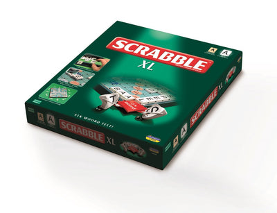 Megableu Scrabble XL - le jeu de mots classique en très grand format - jeu de société pour toute la famille - 2-4 joueurs - grandes lettres avec système Tilelock