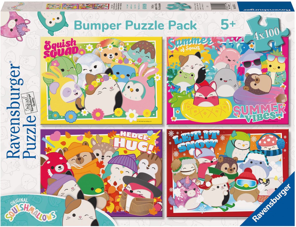 Ravensburger Puzzle Squshmallows 4 sur 1 100 pièces