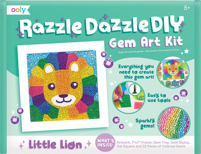 Ooly - éblouissant - bricolage. kit d'art de pierres précieuses - petit lion