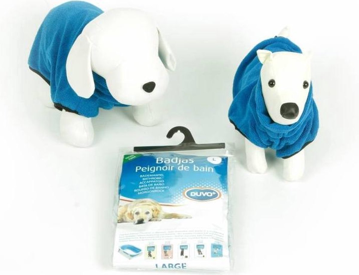 Manteau pour chien Duvo - bleu - m longueur dos 28 cm