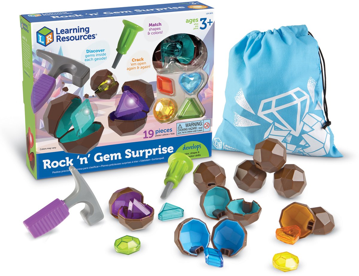 Ressources d'apprentissage rock 'n' gem surprise - expérience - jeu de rôle - 3+