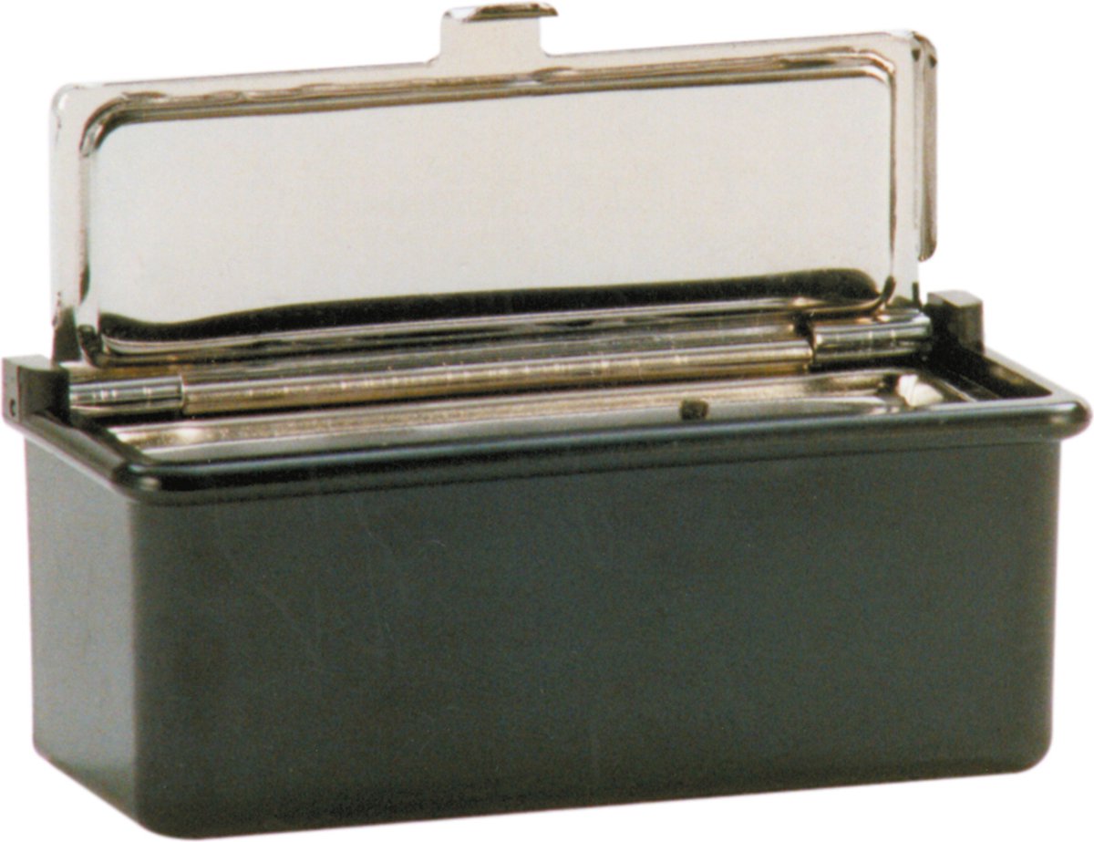 Cendrier de voiture Carpoint avec couvercle 9x5cm - chrome noir