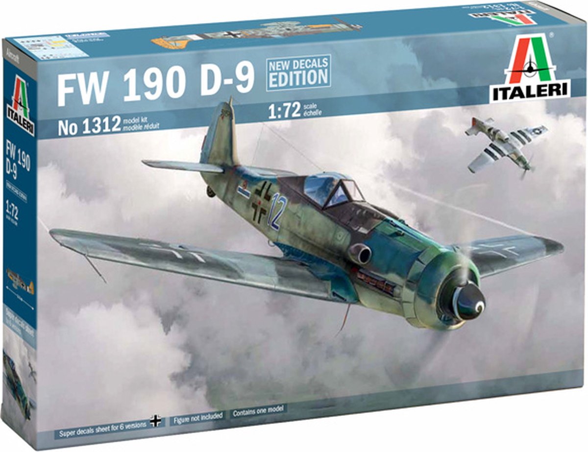 Italeri maquette avion - 1312 focke-wulf fw 190d-9 - avion plastique - 1:72 - modélisme