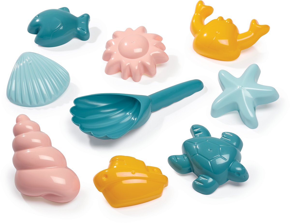 Formes de sable de coquille écoffier avec scoop, 9dlg.