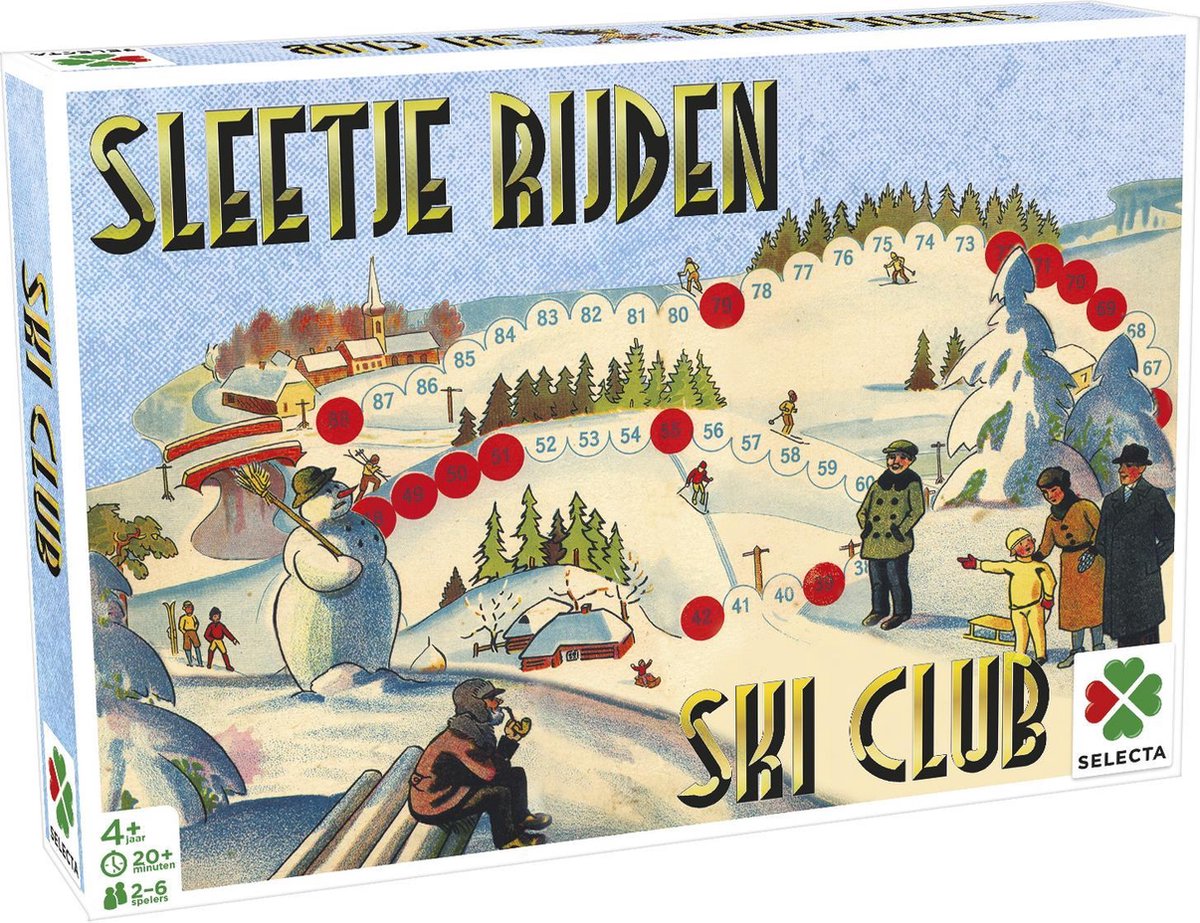 SELECTA Board Game Games à partir de là - Club de ski de conduite sur les manches