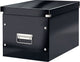 Grande boîte de rangement Leitz wow click store cube - 80 % carton recyclé - 32x36 cm (lxp) - noir
