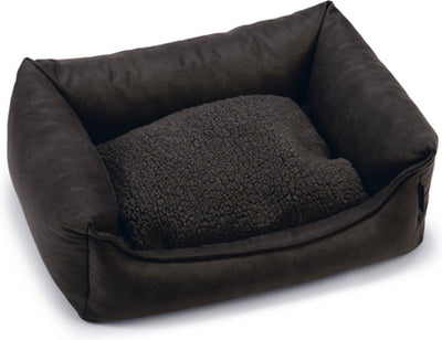 Beeztees uma - lit orthopédique pour chien - anthracite - 60x40x20 cm