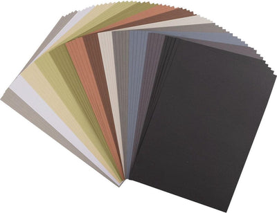 Papier cartonné créatif Florence Vaessen - multipack tons terre - a4 - 60 feuilles - lisse - 216 g
