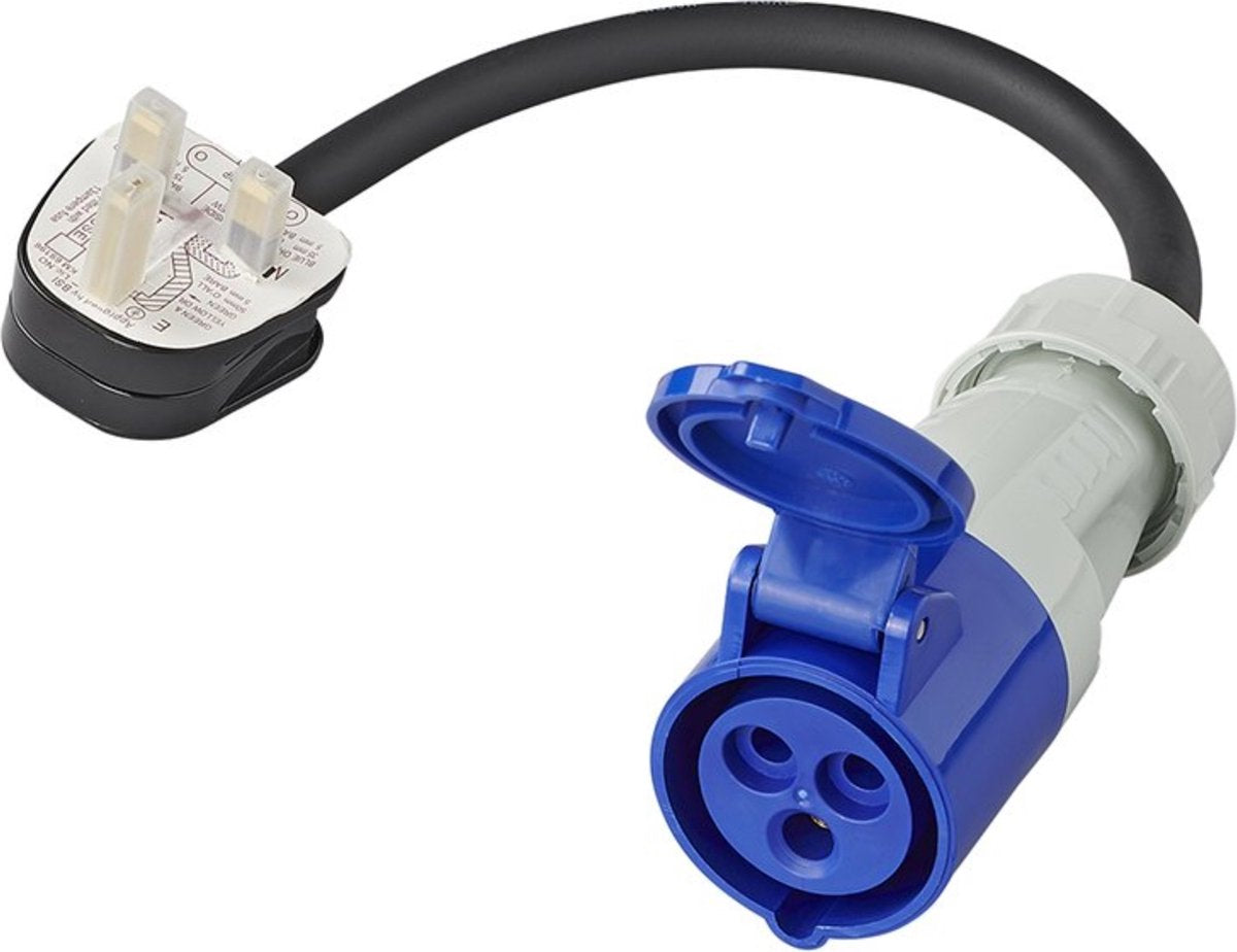 Câble adaptateur Proplus - 40 cm - Prise UK vers CEE - IP44 - camping et bateau