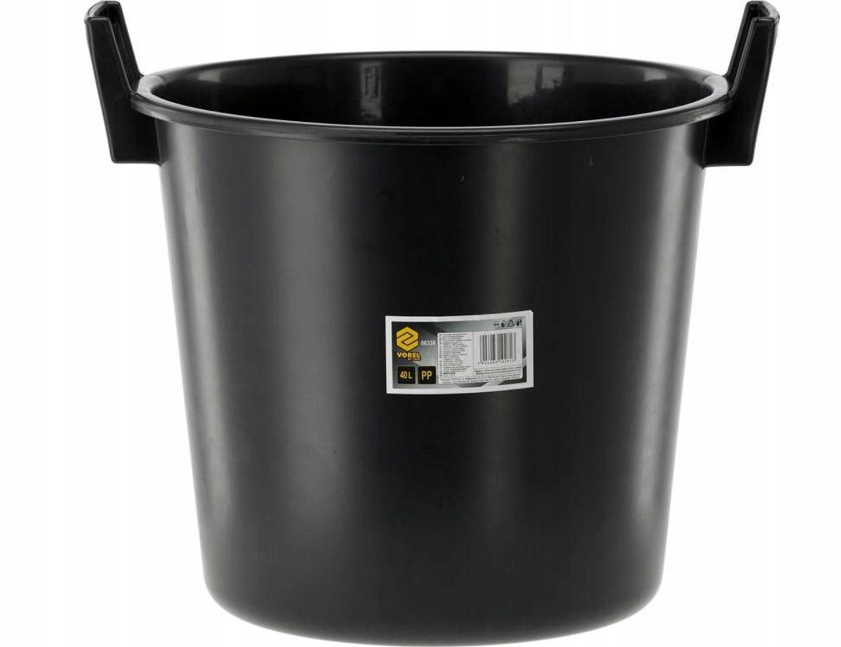 Seau de chantier Vorel 40l en plastique - solide, durable avec poignées