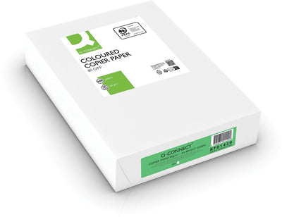 Papier de copie couleur Q-connect | a4 | 80g | paquet de 500 feuilles | vert vif