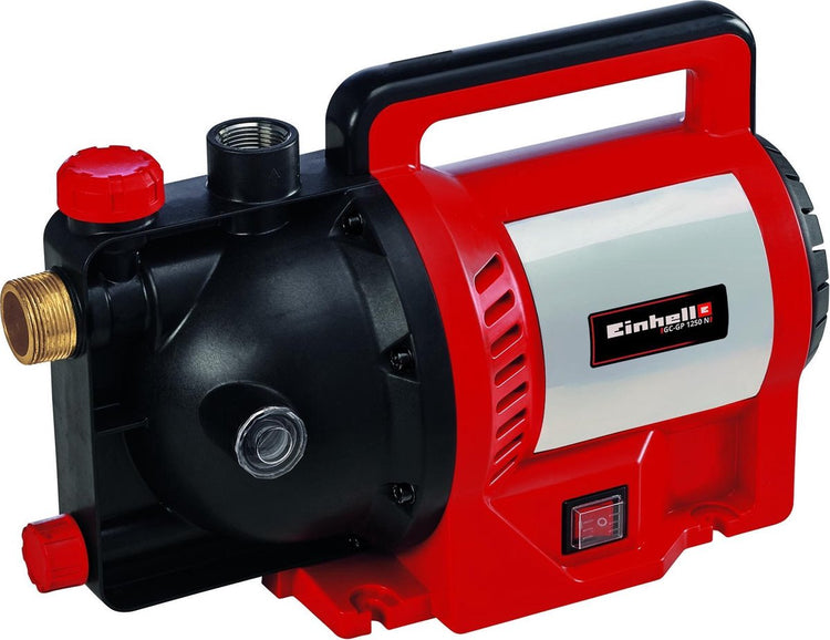 Pompe de jardin électrique Einhell gc-gp 1250 n - 1200 w - 5000 l h - 5 bar - max. hauteur de refoulement : 50 m - max. hauteur d'aspiration : 8 m