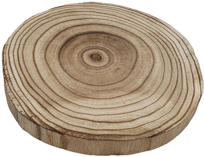 Décoration Disque Paulownia Bois brûlé, Ø 20 cm