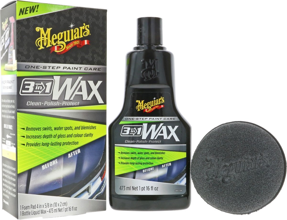Cire Meguiar's 3 en 1 - cire pour voiture - 473 ml