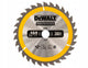 Dewalt construction - lame de scie circulaire - 165mm - 18t - pour bois et composites
