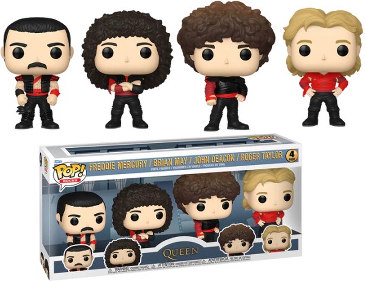 Funko reine pop! figurines tv en vinyle pack de 4 radio gaga 9 cm pop! chiffre