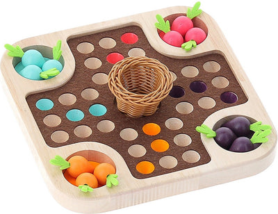 Vilac jouet cheval et carotte jeu jour de récolte jeu en bois pour enfants.