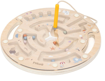 Labyrinthe magnétique Polarb 4 saisons – jouet éducatif en bois – 18+ mois