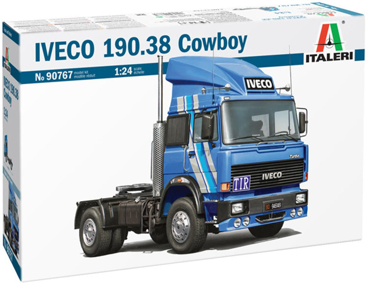 Kit modèle voiture Italeri - 90767 camion cowboy iveco fiat 190.38 - camion européen en plastique - 1:24 - modélisme