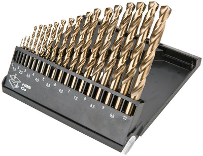 Série Graphite - jeu de forets à métaux hss-co - 19 pièces - 1,0-10,0 mm - 5% cobalt