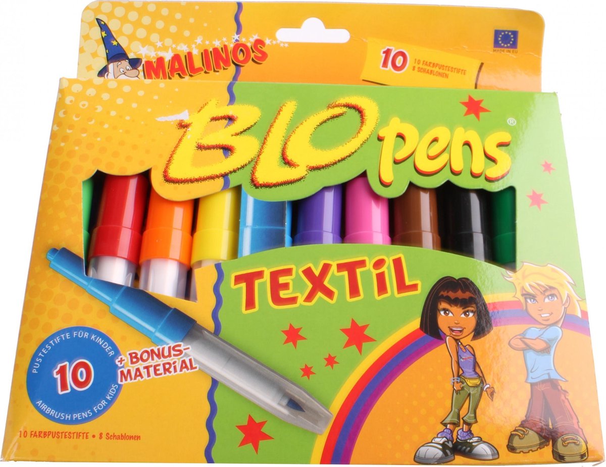 Malinos blopens textile 10 pièces