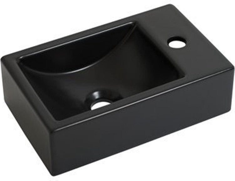 Plieger fontaine houston 37x23cm 1 trou robinetterie à droite noir mat