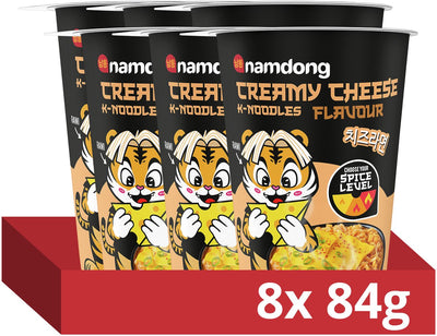 Nouilles instantanées Namdong - fromage crémeux - nouilles au goût de fromage crémeux à la coréenne - 8 x 84 g