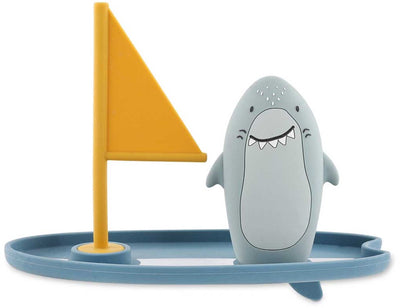 Trixie | planche de surf jouet de bain - mr. requin - anneau de dentition - jouets de bain - 0m+ - facile à saisir