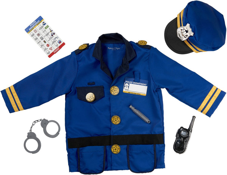 Playage de rôles de costume de l'officier de police de Melissa Doug