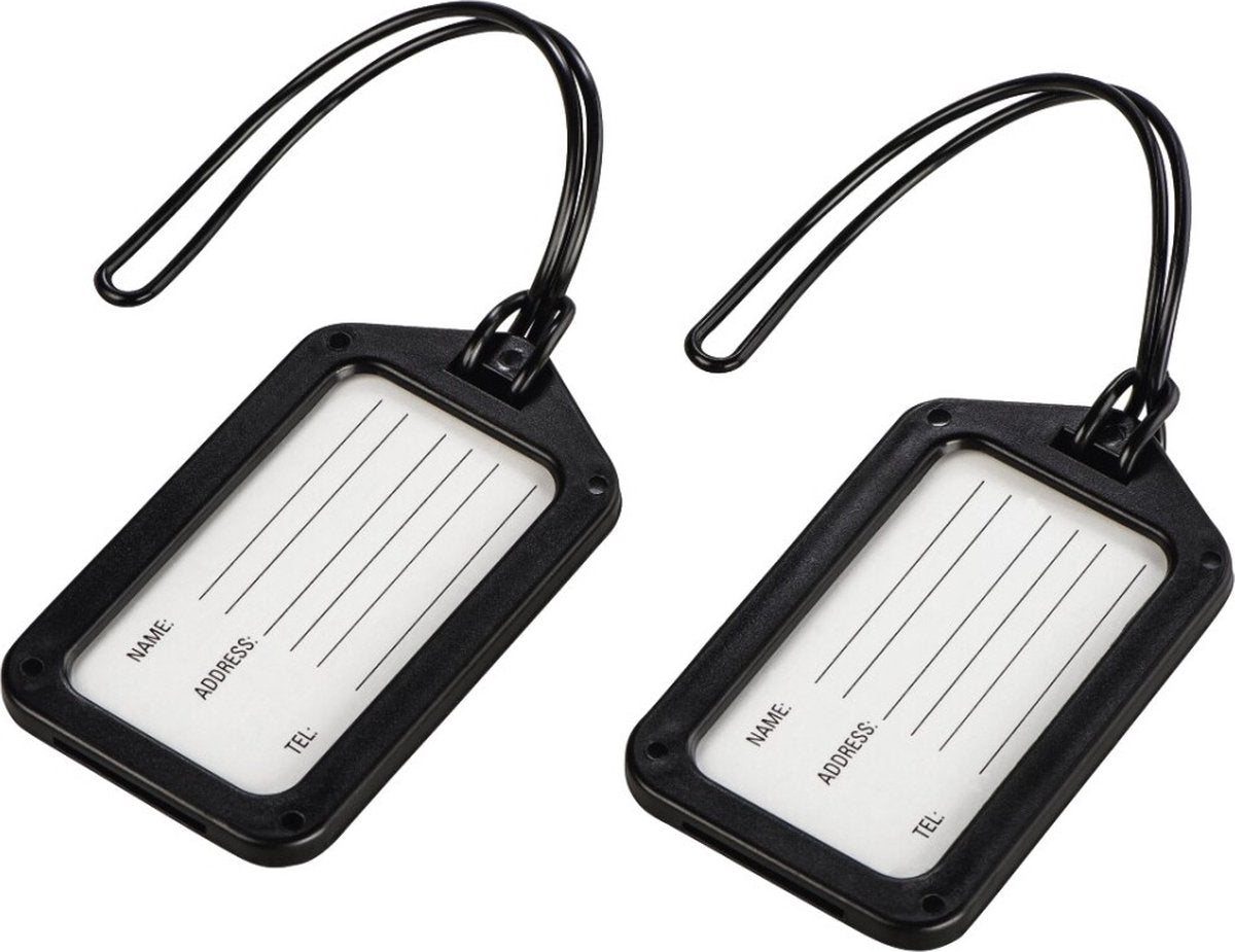 Hama cartes de visite de voyage pour bagages 2 pièces noires