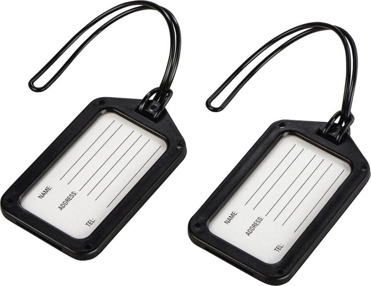 Hama cartes de visite de voyage pour bagages 2 pièces noires