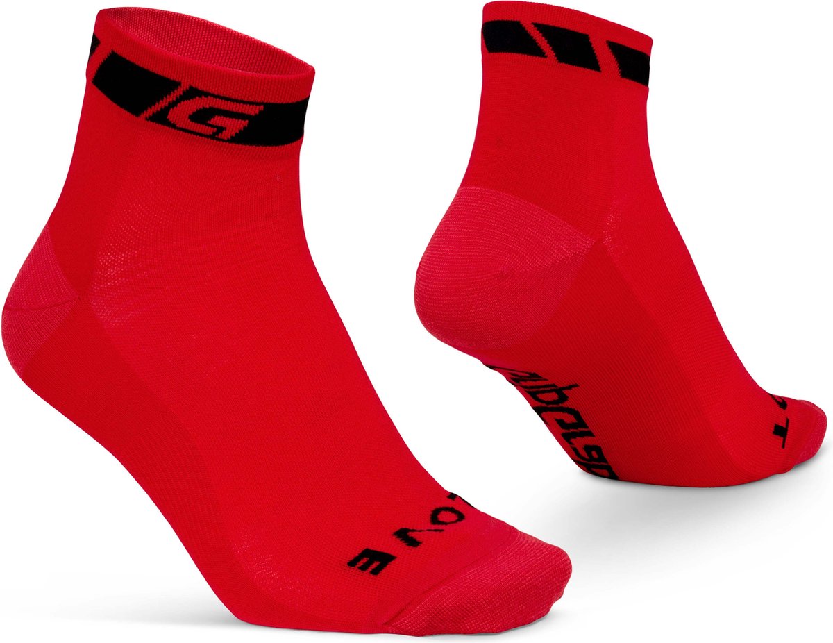 Gripgrab - chaussettes de cyclisme d'été coupe basse classiques 1 paire de chaussettes courtes coolmax - rouge - unisexe - taille xs (35-38)
