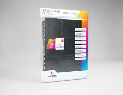 Gamegenic - pages à 18 pochettes à chargement latéral, affichage noir