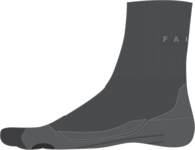 Falke tk2 chaussettes de marche courtes anti-ampoules en laine épaisse matière fonctionnelle femme gris - taille 35-36