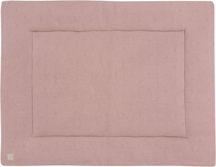 Jollein - tapis de parc 75x95cm - tapis de jeu pour bébé - tricot douillet rose sauvage
