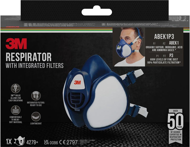 3m 1074274 - masque buccal avec filtre abek1 | 1 pièce