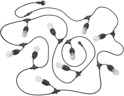 Rl live your light reality chaîne - cordon lumineux - noir mat - incl. 10x e27 1 w - ne convient pas pour variateur externe - montage mural et plafond - éclairage extérieur - ip44