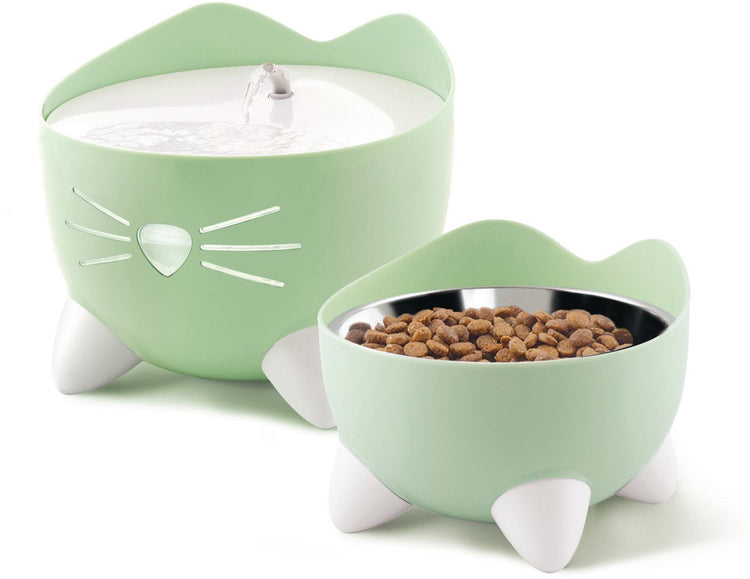 Kit combiné fontaine Pixi Catit - abreuvoir pour chat - vert blanc
