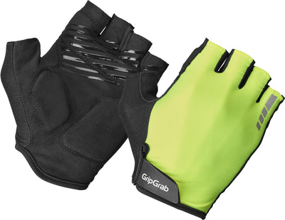 Gripgrab - gants de cyclisme d'été rembourrés à doigts courts avec rembourrage - unisexe - jaune haute visibilité