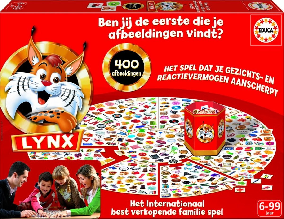 Educa - jeu de société - lynx - retrouver les images - réactivité - vue - jeu de mémoire