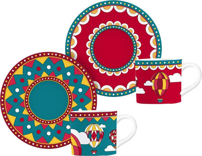 Ensemble de tasses à expresso Bialetti Winter Wonderland – 2 tasses avec soucoupes – 90 ml – édition limitée
