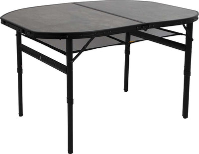 Bo-camp - industriel - table - northgate - ovale - modèle valise - 120x80 cm