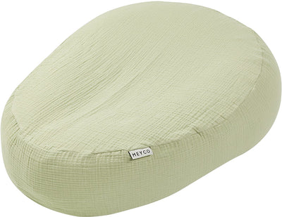 Meyco baby uni relax housse pour coussin d'allaitement - hydrophile prélavé - olive douce
