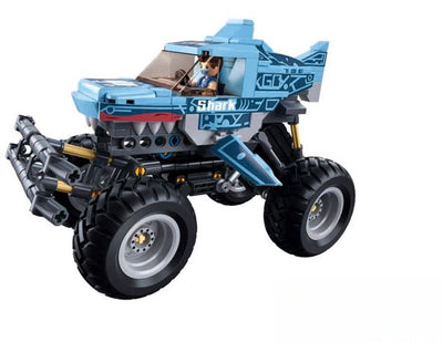 Sluban Power Bricks Bigfoot Blue Jouets de construction pour enfants à partir de 6 ans - Jouets de construction Modèle de camion monstre - Boîte de construction avec 273 blocs de construction et 1 figurine - m38-b1163